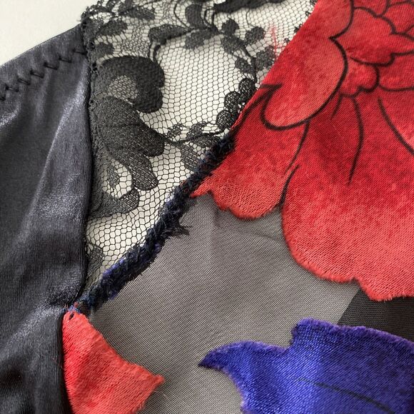 Vintage 1980s Lace Teddy Sheer 80s Lingerie French Cut 34” Chest Size S - Picture 6 of 6